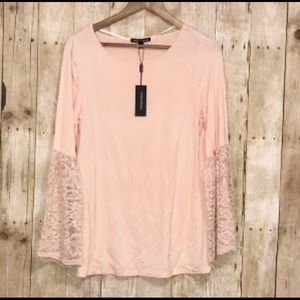 5 for $25 Sale! Cable & Gauge Lace Sleeve Blouse